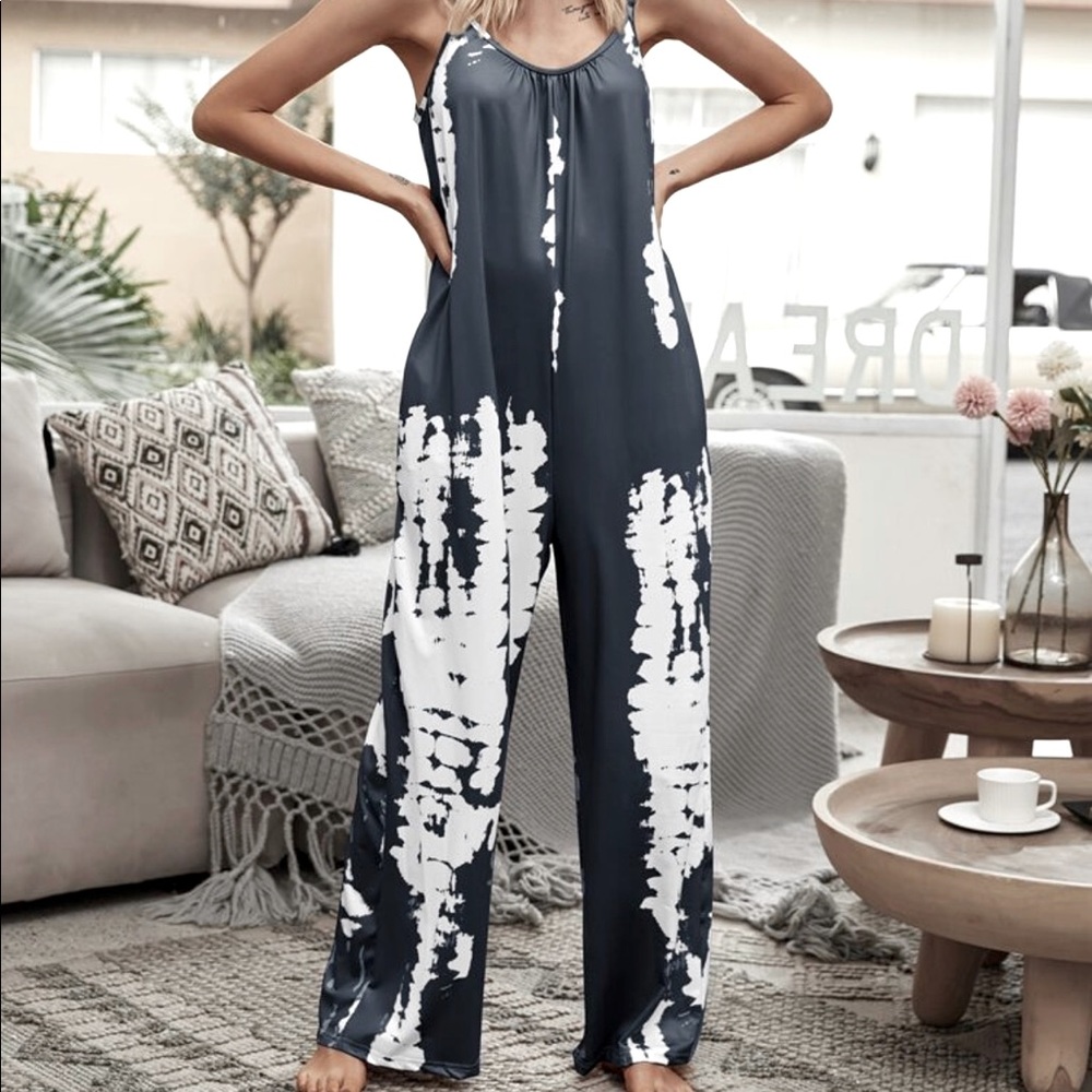 Tie dye cami jumpsuit NWOT